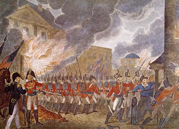 British forces burning Washington, DC