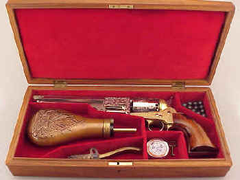 Percussion Colt 1860 Revolver in Walnut Presentation Case